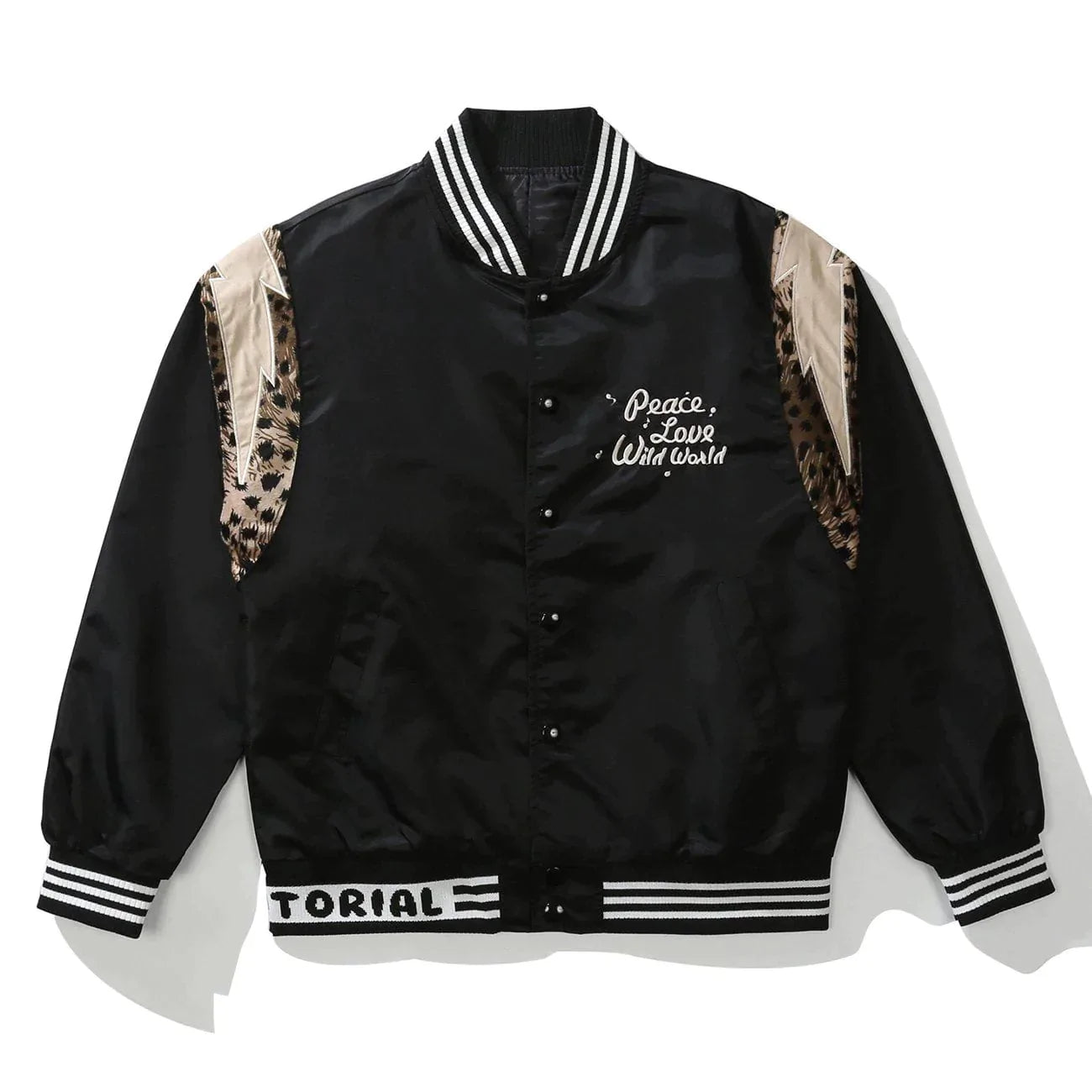 TALISHKO™ - Embroidery Letter Flower Varsity Jacket