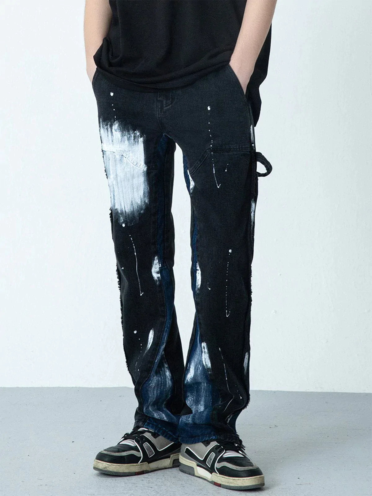 TALISHKO™ - Splash Ink Patchwork Jeans