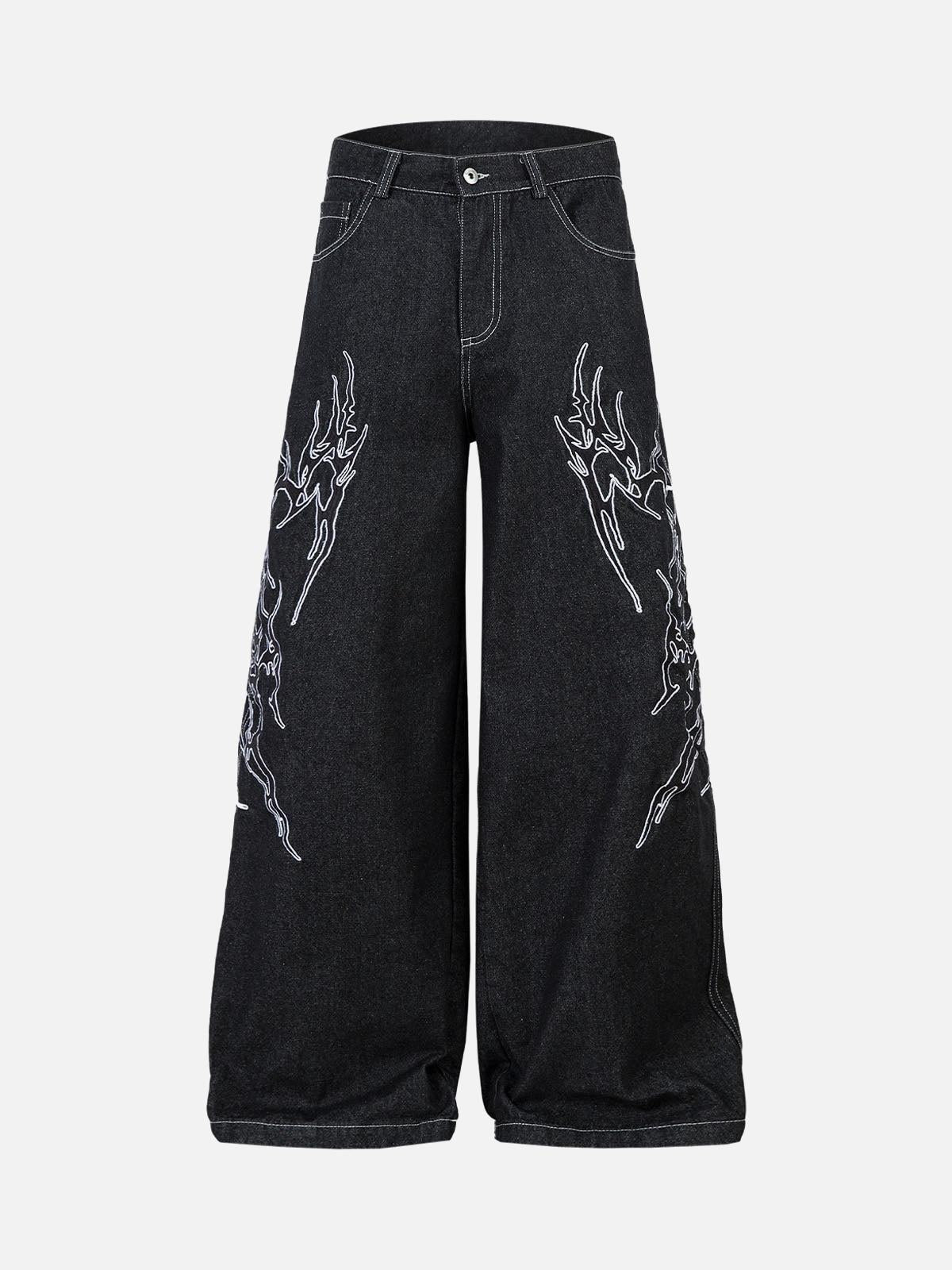 embroidered-flame-baggy-jeans-