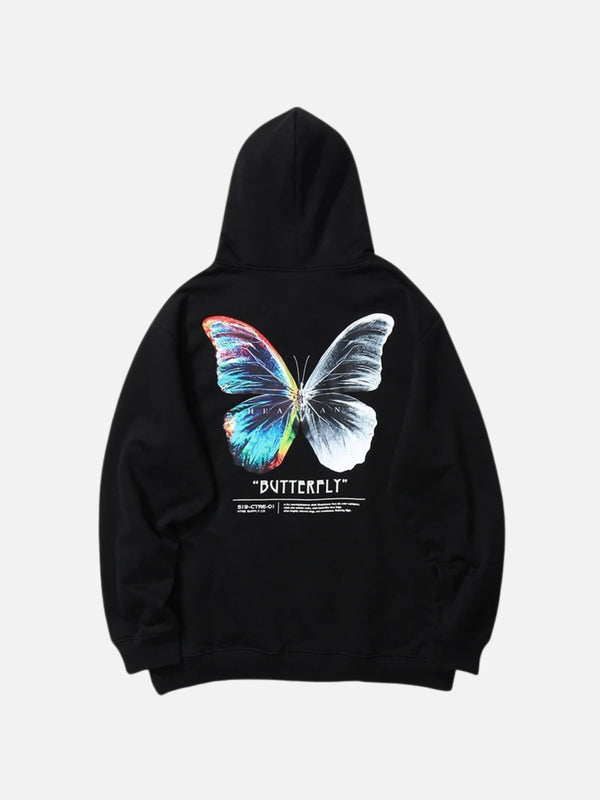 TALISHKO - Butterfly Print Pullover Hoodie