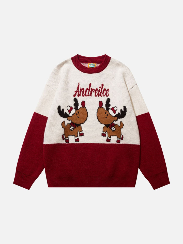 TALISHKO - Christmas Deer Graphic Sweater - streetwear fashion, outfit ideas - talishko.com