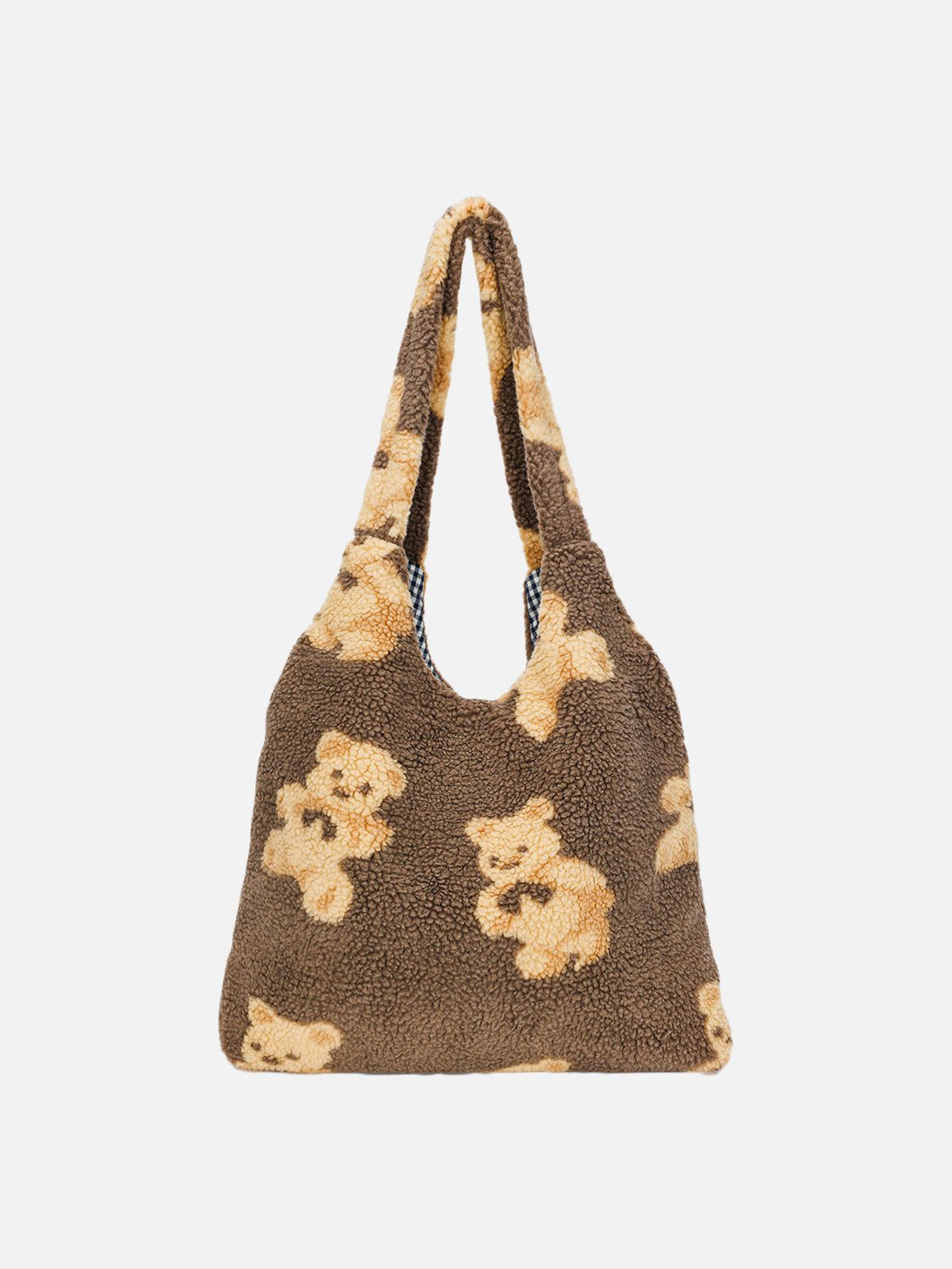 TALISHKO - Bear Pattern Sherpa Bag - streetwear fashion, outfit ideas - talishko.com