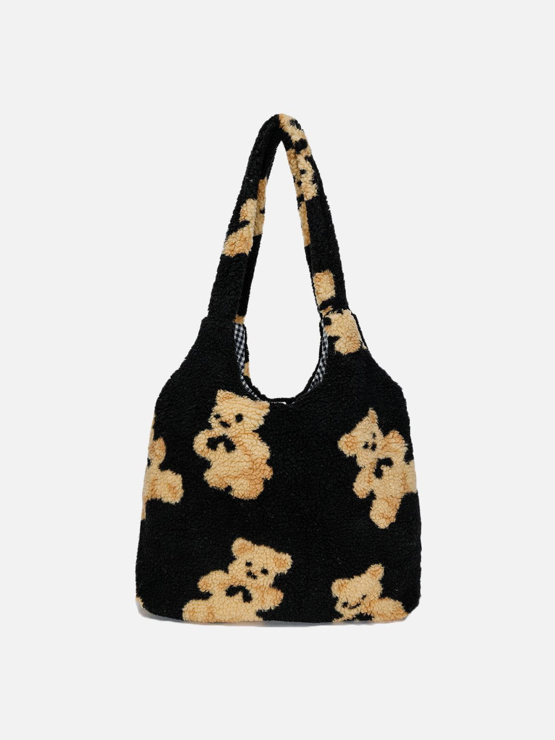 TALISHKO - Bear Pattern Sherpa Bag - streetwear fashion, outfit ideas - talishko.com