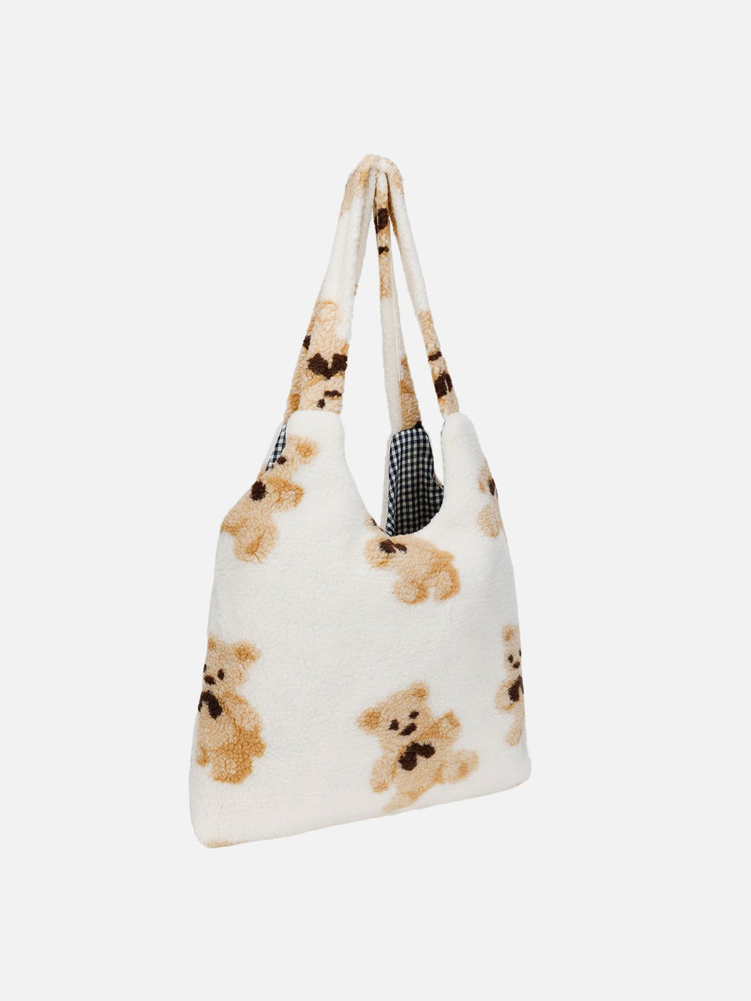 TALISHKO - Bear Pattern Sherpa Bag - streetwear fashion, outfit ideas - talishko.com