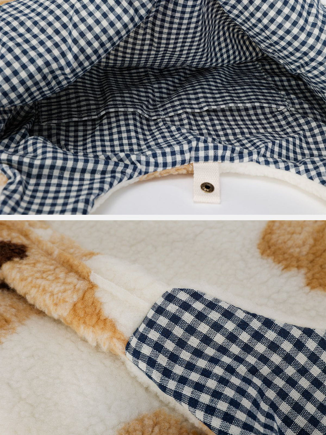 TALISHKO - Bear Pattern Sherpa Bag - streetwear fashion, outfit ideas - talishko.com