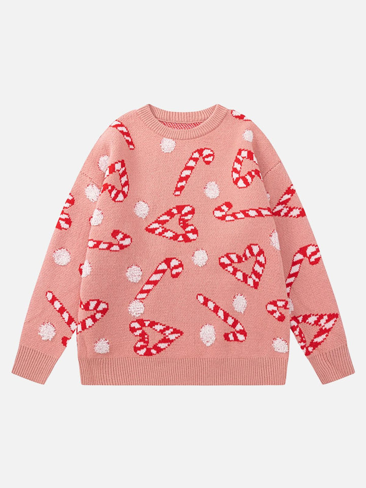 TALISHKO - Candy Print Christmas Sweater - streetwear fashion, outfit ideas - talishko.com