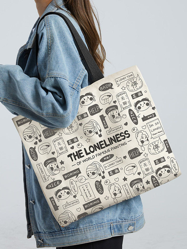 TALISHKO - Cartoon Newspaper Printing Bag - streetwear fashion, outfit ideas - talishko.com