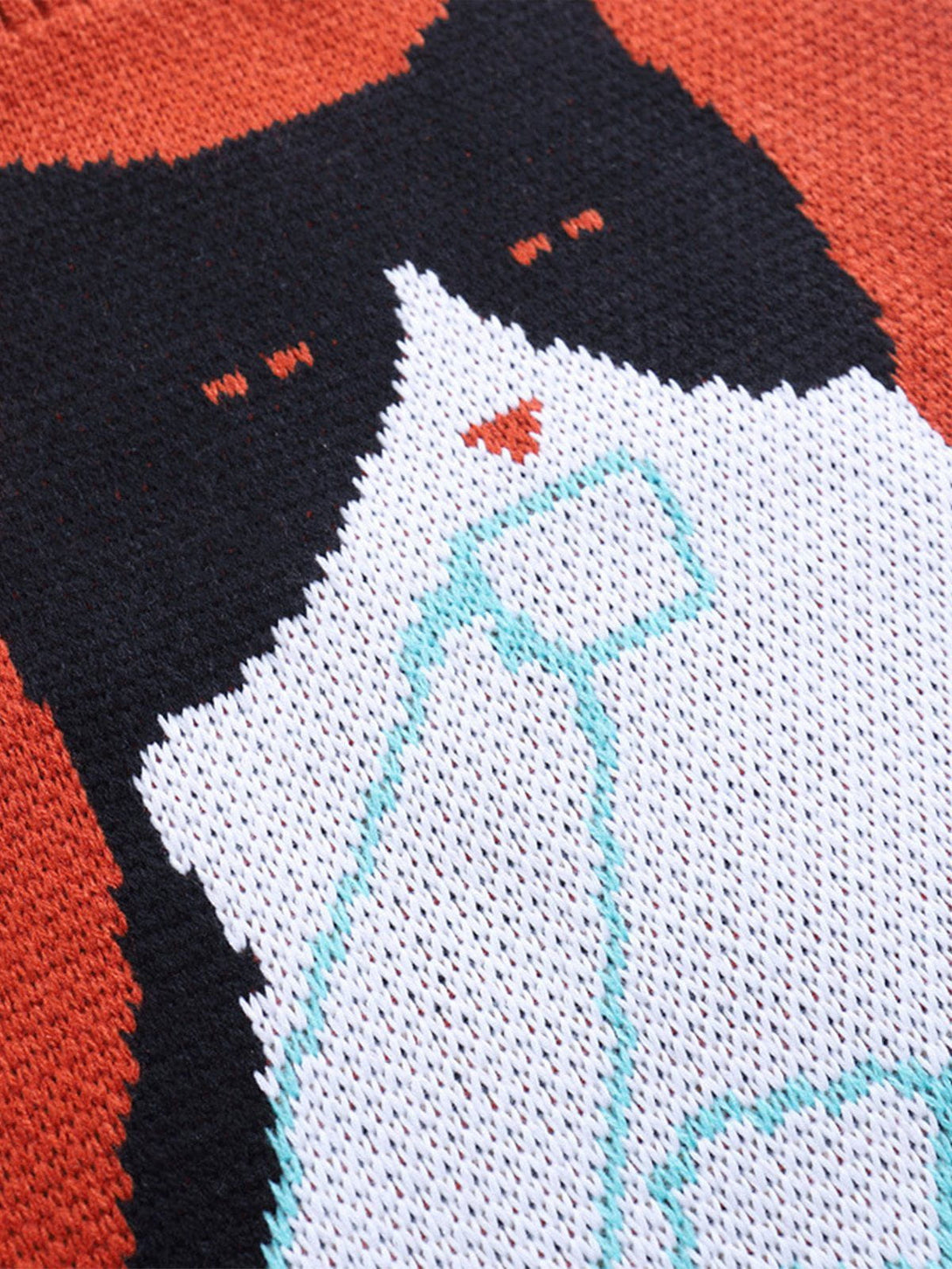 TALISHKO - Cat Graphic Knit Bag - streetwear fashion, outfit ideas - talishko.com