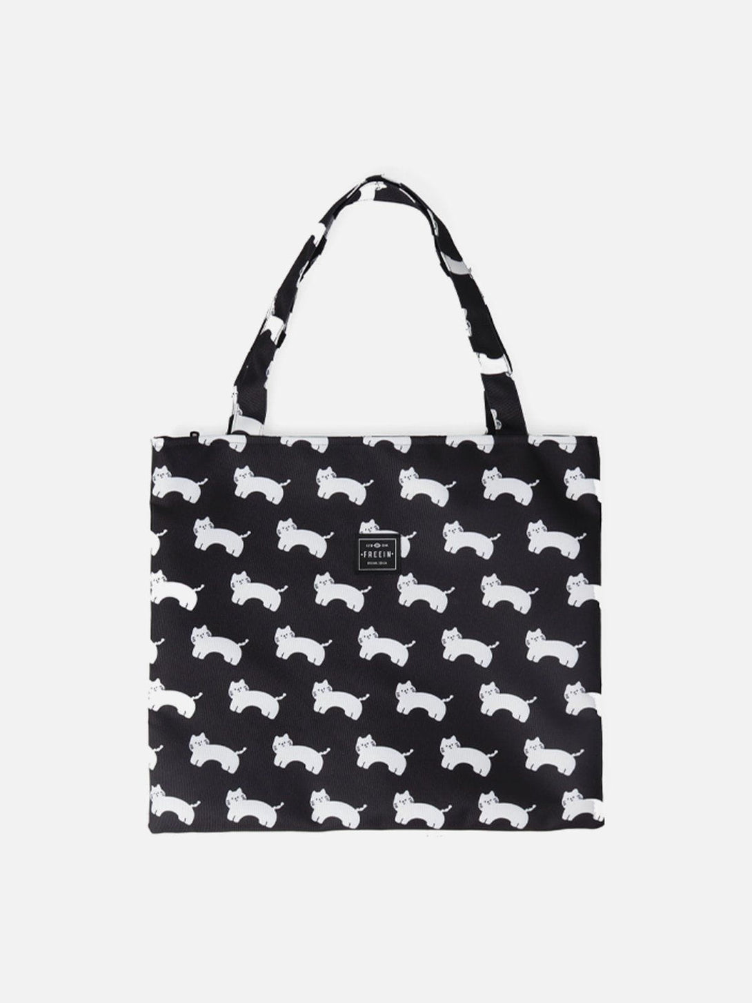 TALISHKO - Cat Print Canvas Shoulder Bag Bag - streetwear fashion, outfit ideas - talishko.com