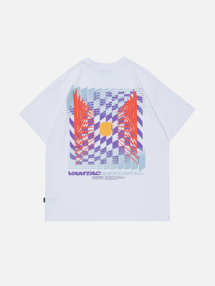 TALISHKO - Colored Checkerboard Graphic Tee - streetwear fashion, outfit ideas - talishko.com