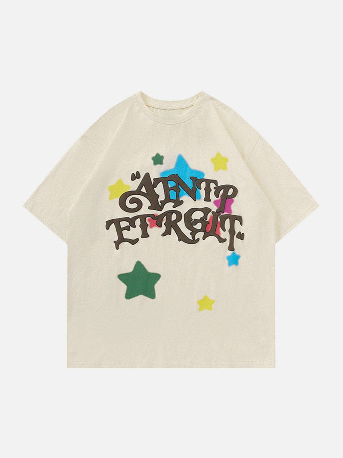 TALISHKO - Colorful Star Letters Graphic Tee