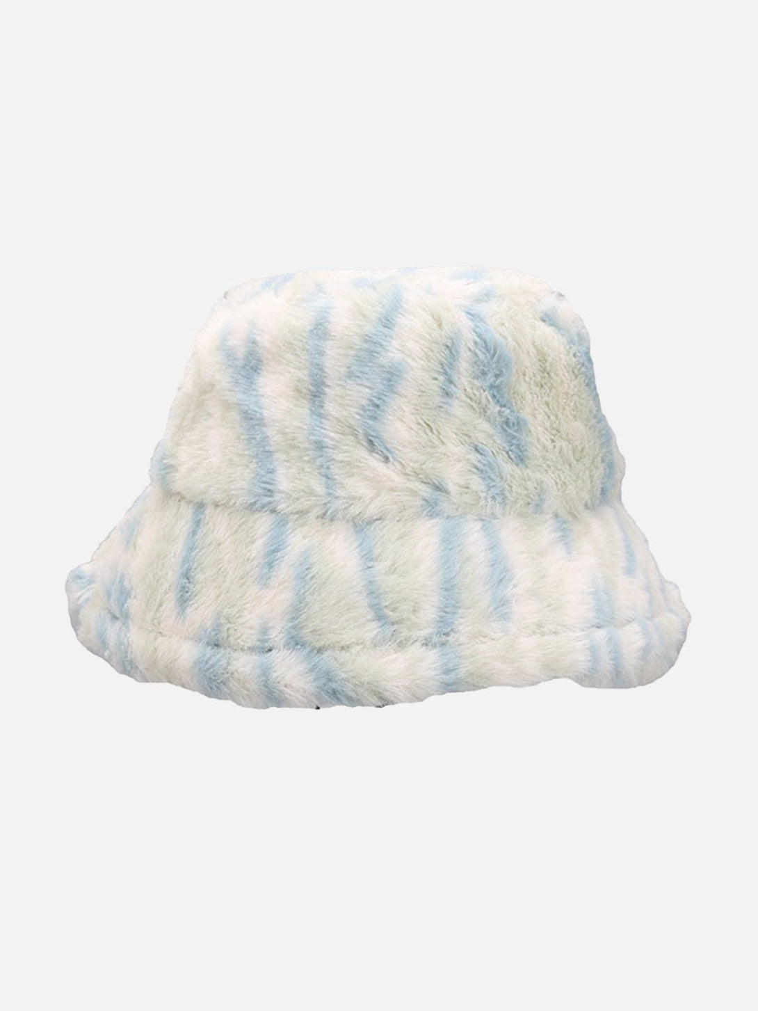 TALISHKO - Contrast Striped Plush Vintage Bucket Hat - streetwear fashion, outfit ideas - talishko.com