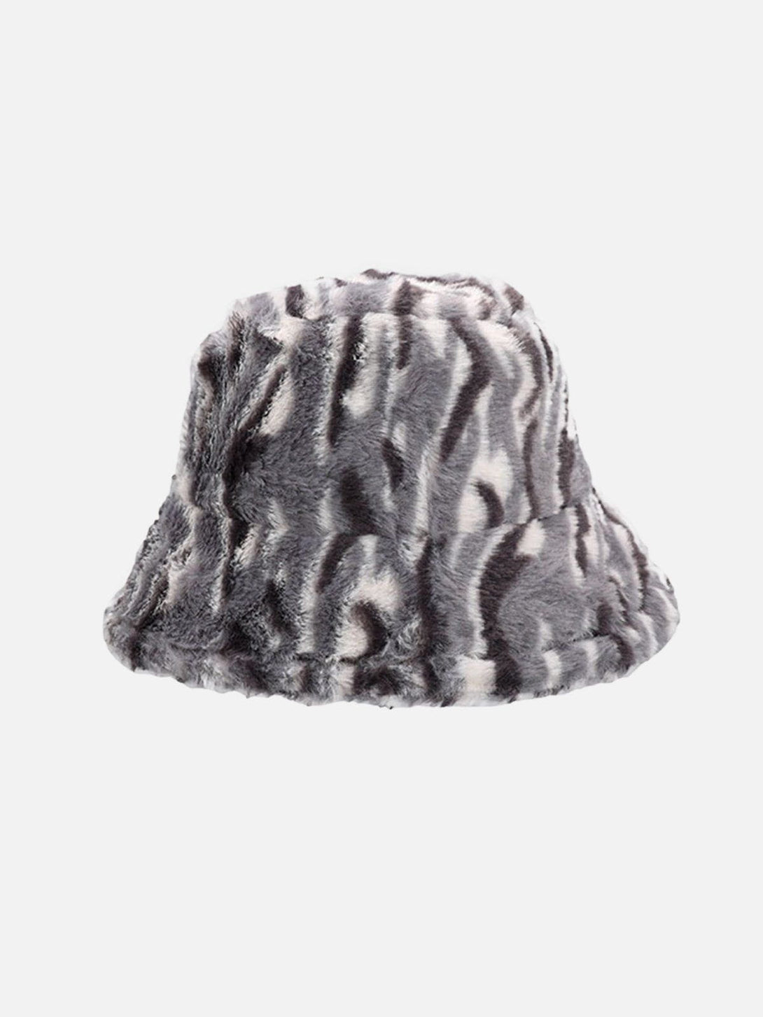 TALISHKO - Contrast Striped Plush Vintage Bucket Hat - streetwear fashion, outfit ideas - talishko.com