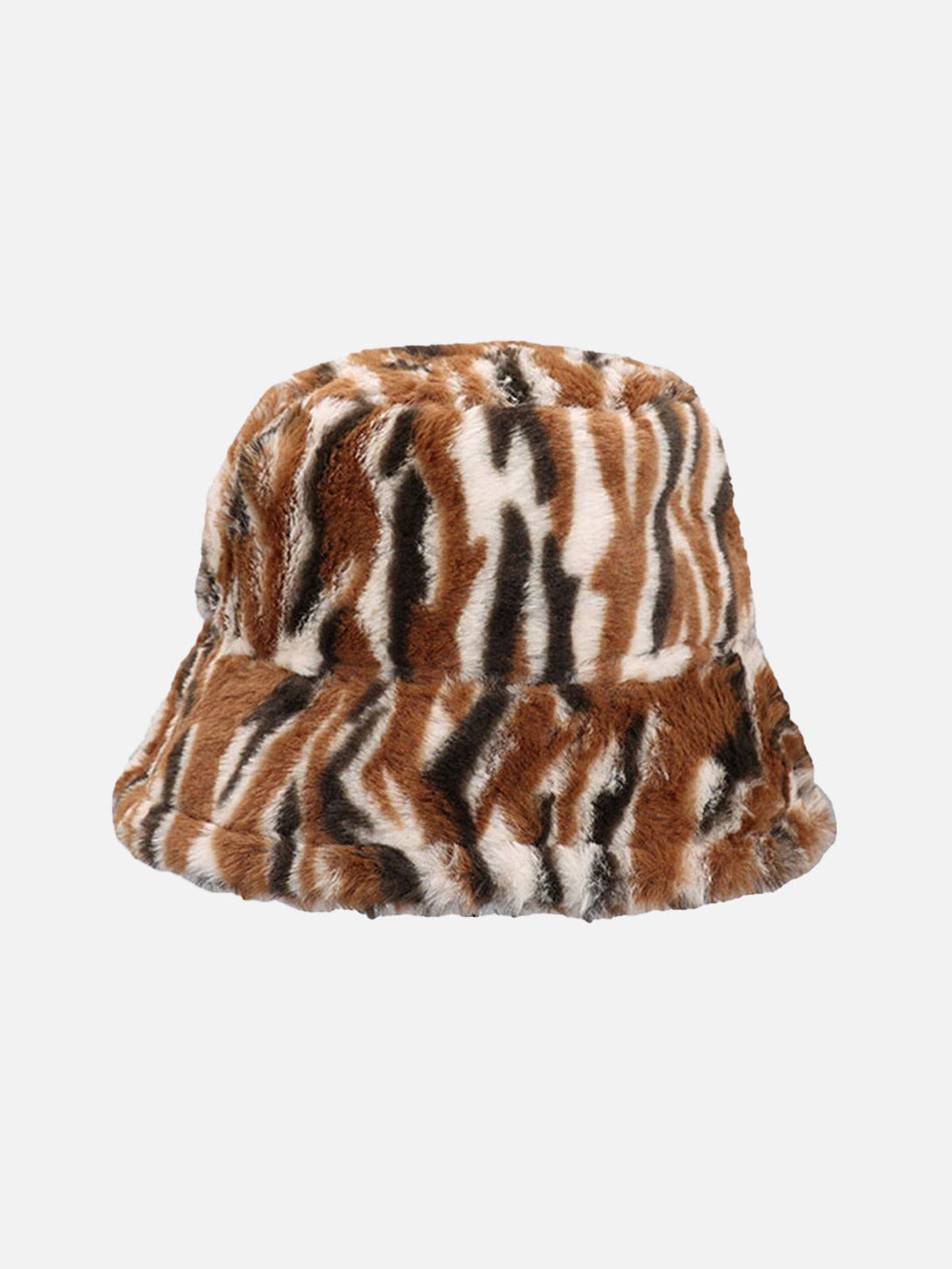 TALISHKO - Contrast Striped Plush Vintage Bucket Hat - streetwear fashion, outfit ideas - talishko.com