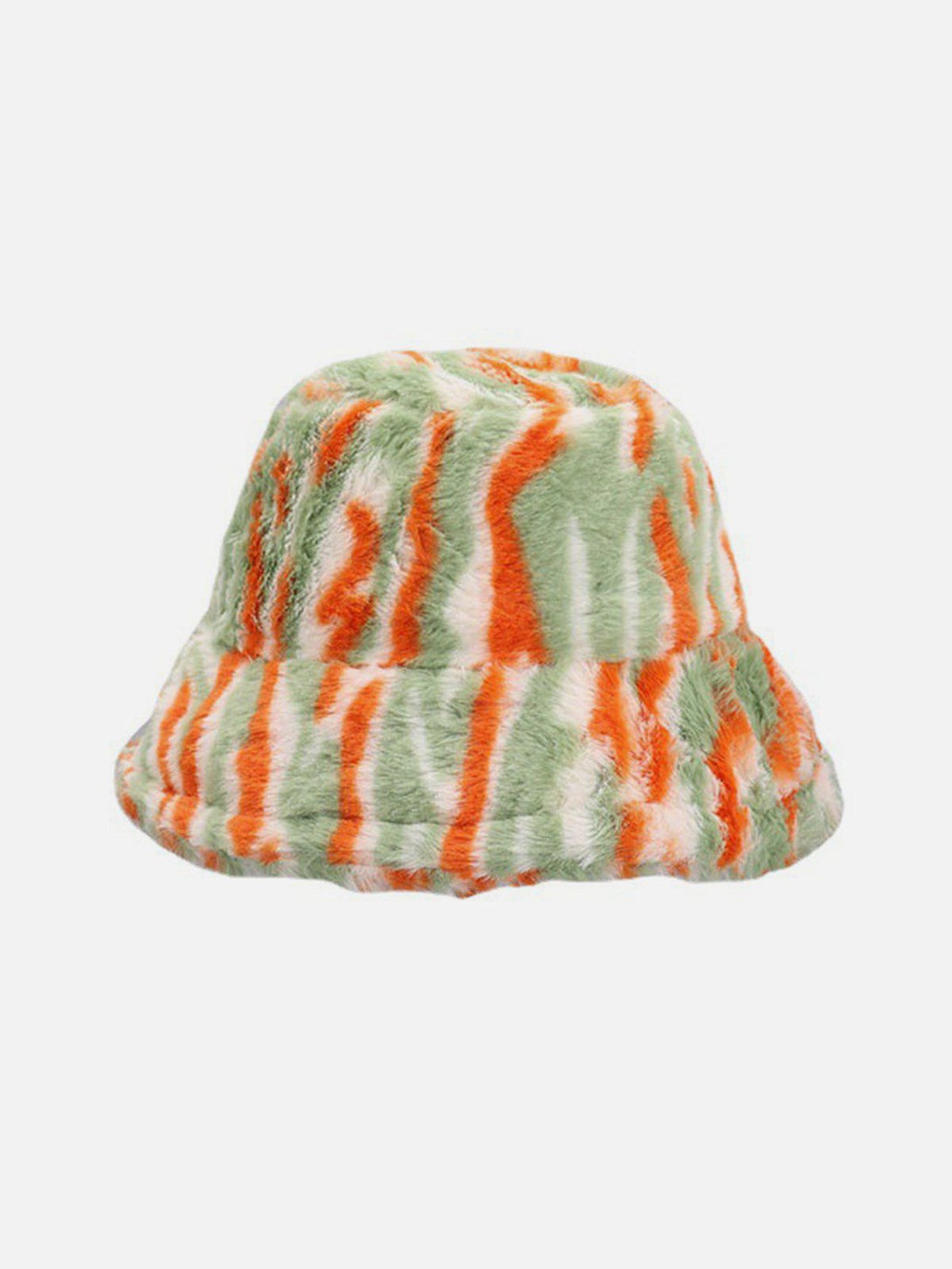 TALISHKO - Contrast Striped Plush Vintage Bucket Hat - streetwear fashion, outfit ideas - talishko.com