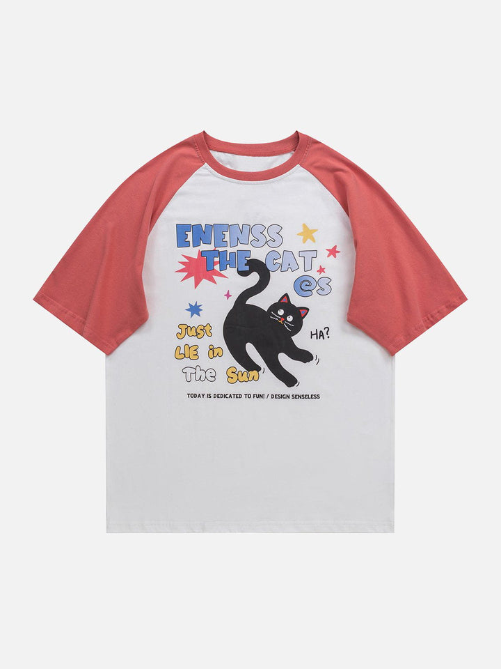 TALISHKO - Cute Cat Print Tee - streetwear fashion, outfit ideas - talishko.com