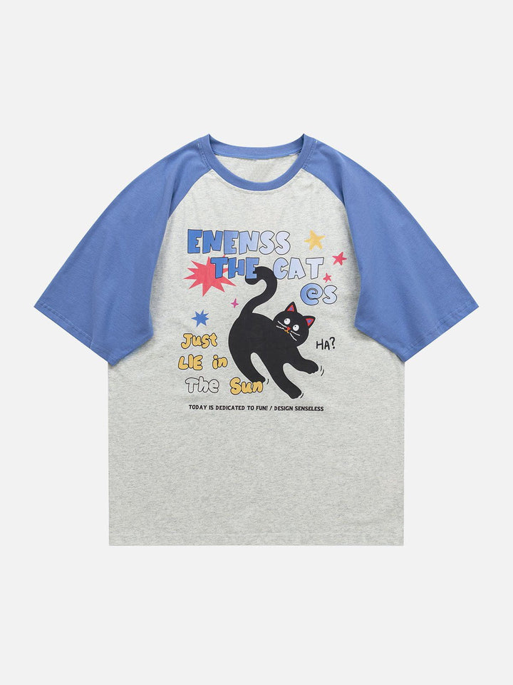 TALISHKO - Cute Cat Print Tee - streetwear fashion, outfit ideas - talishko.com