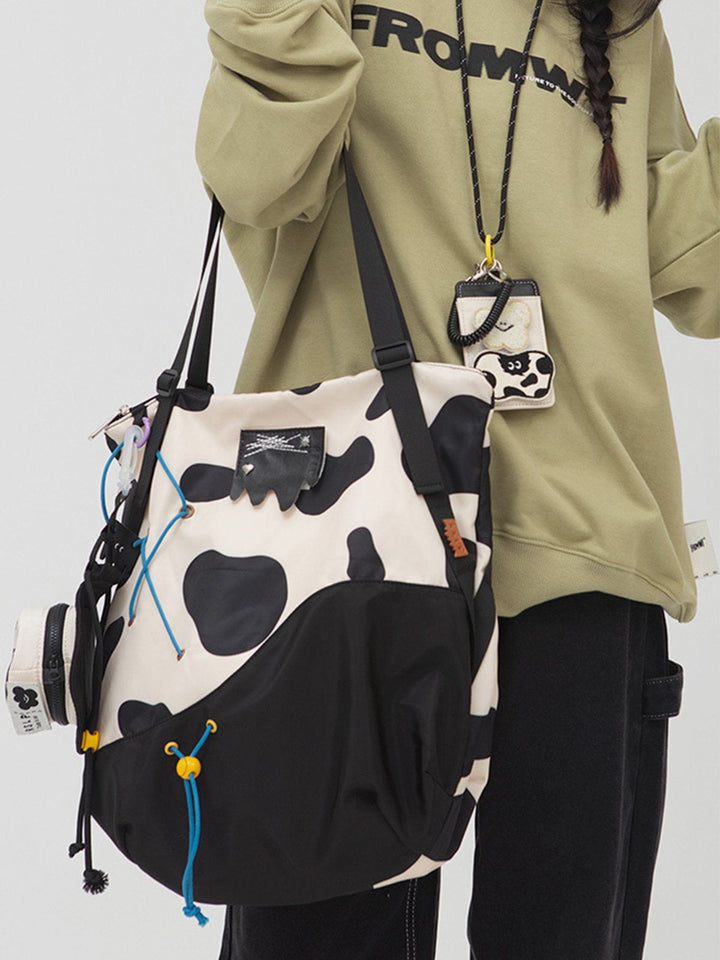 TALISHKO - Cute Cow Pattern Tote Bag - streetwear fashion, outfit ideas - talishko.com