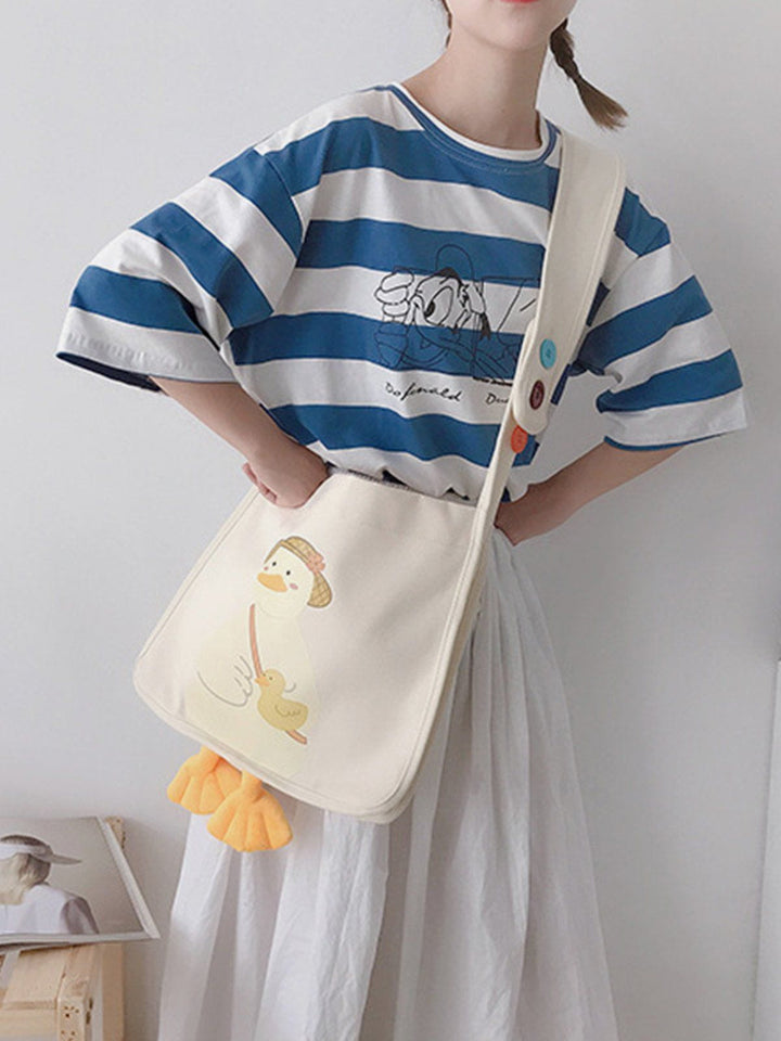 TALISHKO - Cute Duck Canvas Bag - streetwear fashion, outfit ideas - talishko.com