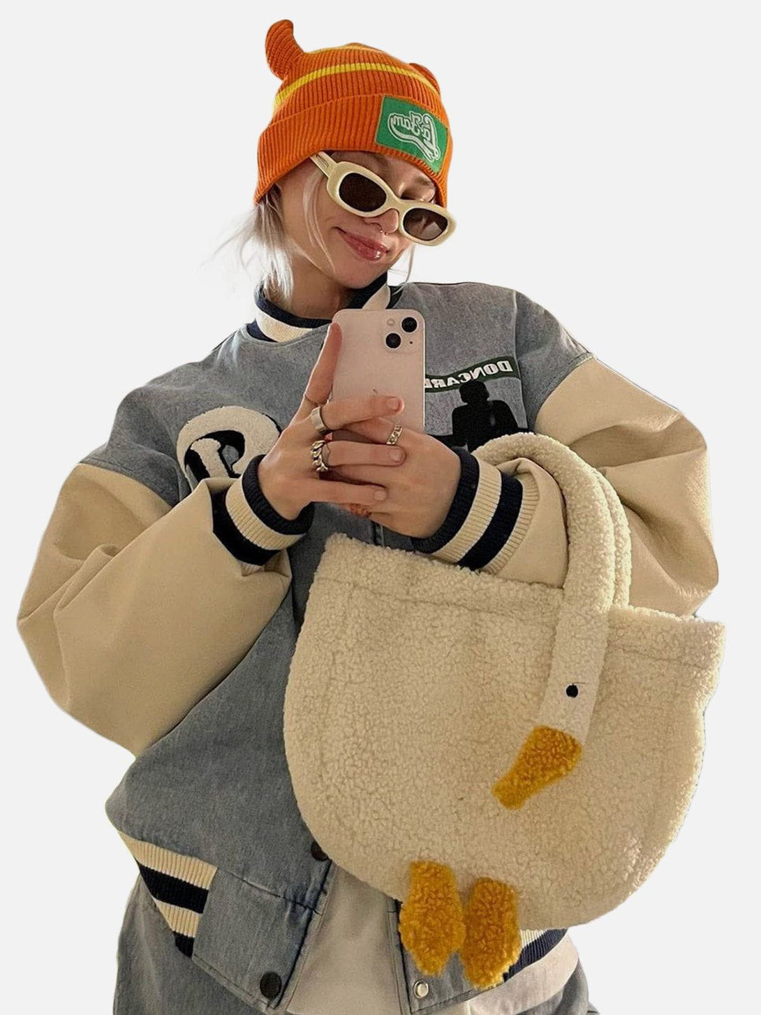 TALISHKO - Cute Goose Sherpa Bag - streetwear fashion, outfit ideas - talishko.com