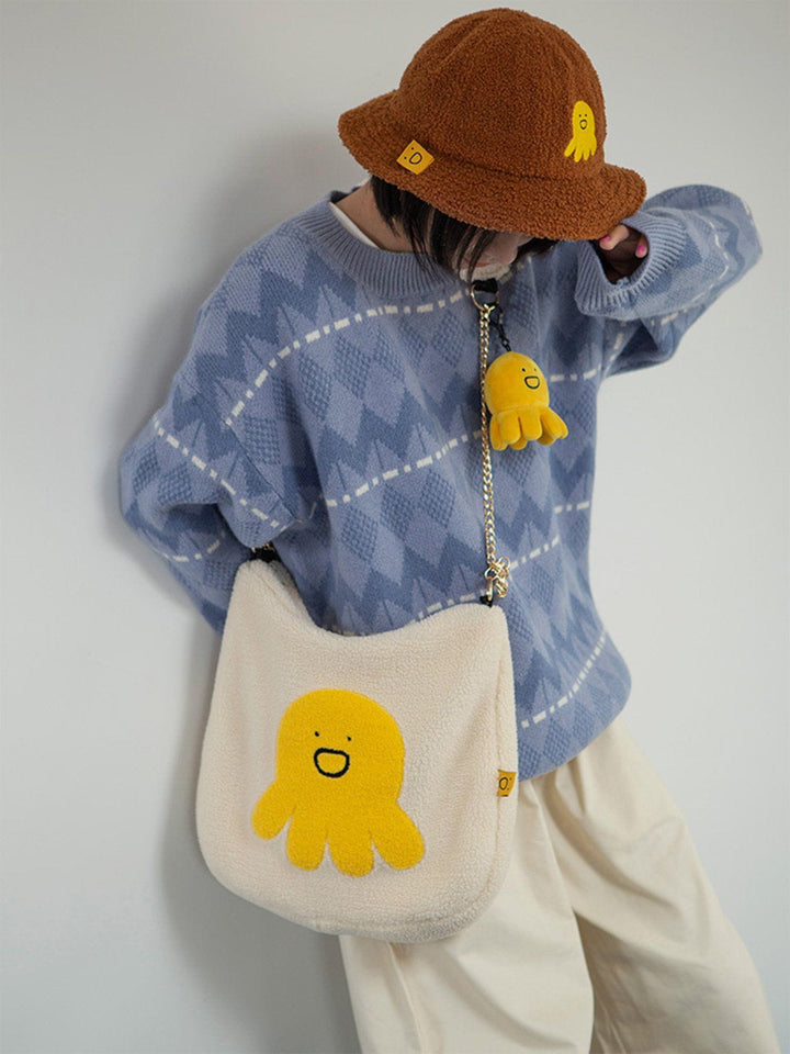 TALISHKO - Cute Plush Octopus Crossbody Bag - streetwear fashion, outfit ideas - talishko.com
