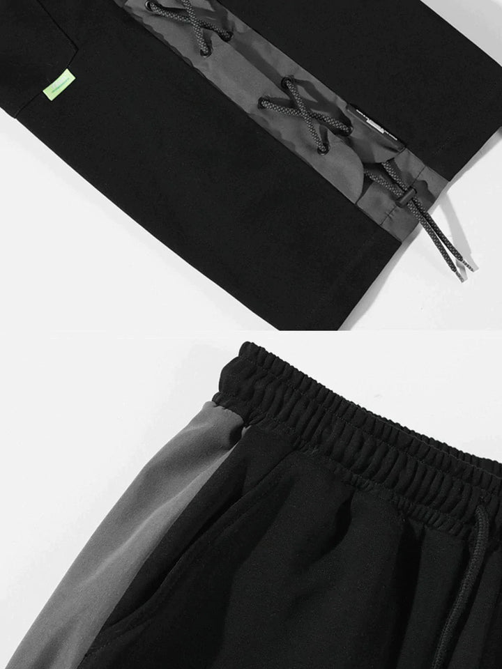 TALISHKO™ - Drawstring Panel Shorts streetwear fashion - talishko.com