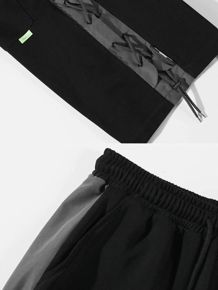 TALISHKO™ - Drawstring Panel Shorts streetwear fashion - talishko.com