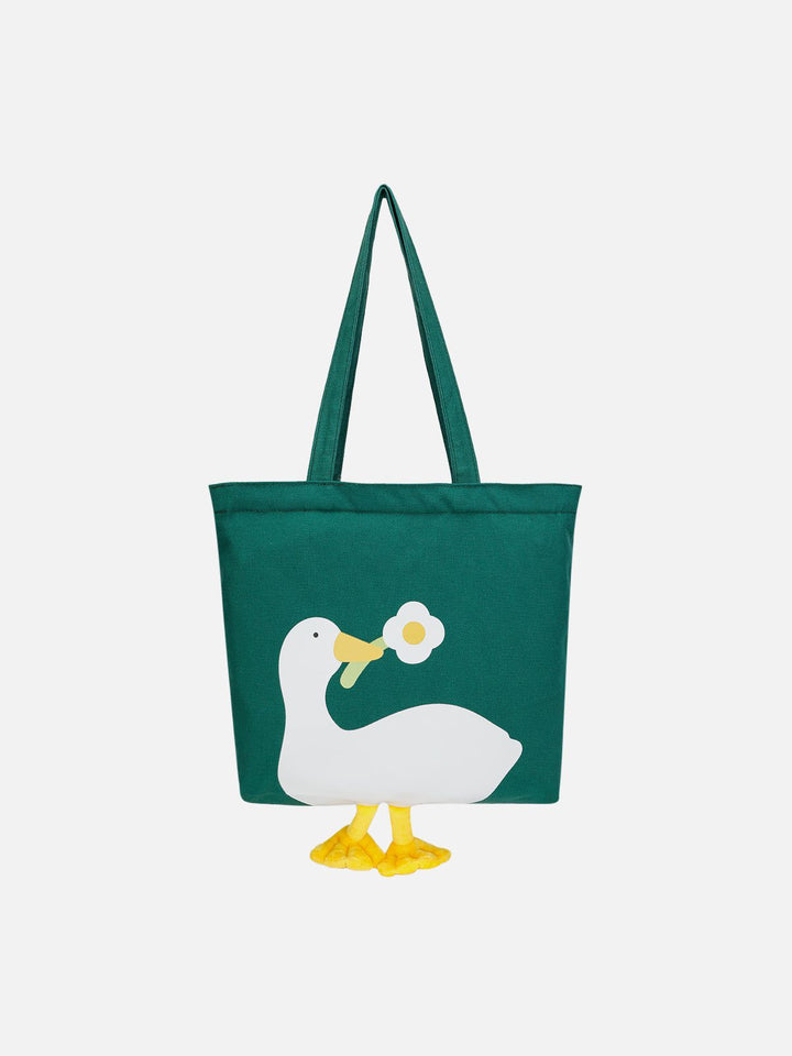 TALISHKO - Duck Flower Canvas Bag - streetwear fashion, outfit ideas - talishko.com