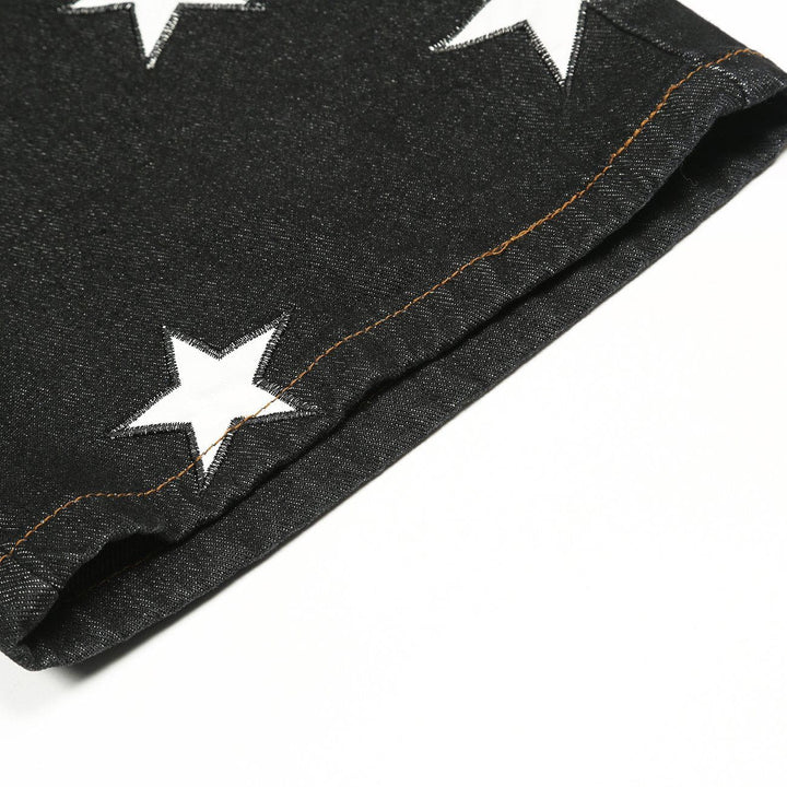 TALISHKO - Embroidered Star Shorts - streetwear fashion, outfit ideas - talishko.com