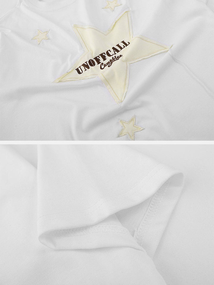 TALISHKO - Embroidery Star Tee - streetwear fashion, outfit ideas - talishko.com