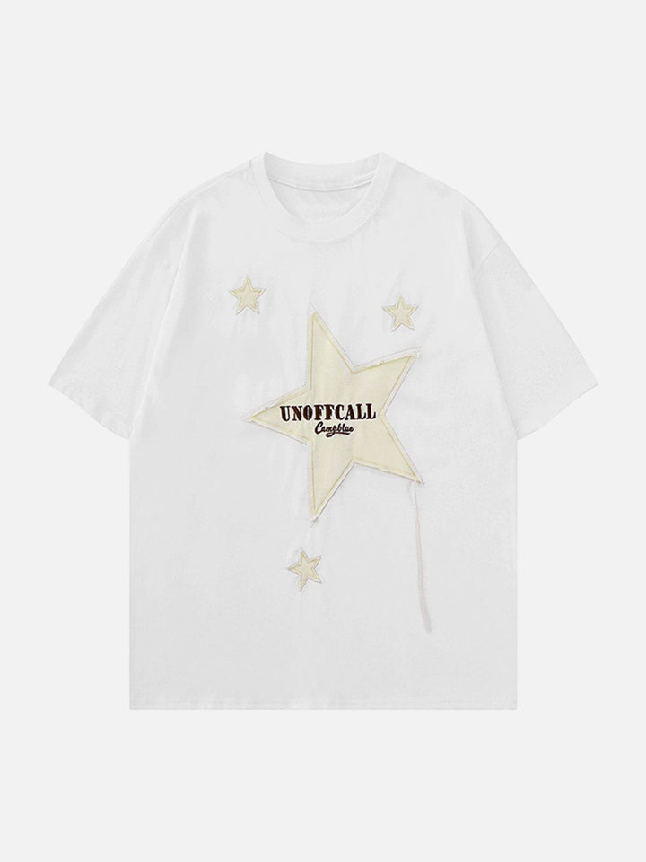 TALISHKO - Embroidery Star Tee - streetwear fashion, outfit ideas - talishko.com