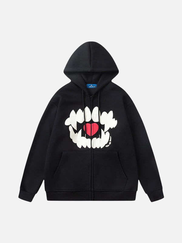 TALISHKO - Embroidery Tooth Heart Hoodie