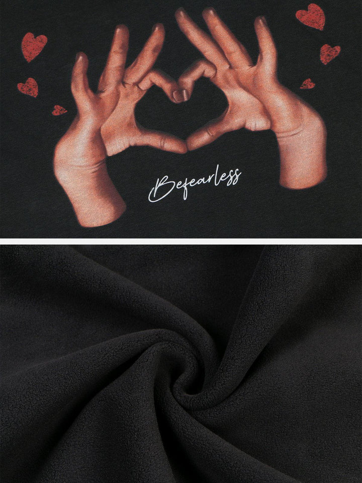 TALISHKO - Finger Love Print Hoodie - streetwear fashion - talishko.com