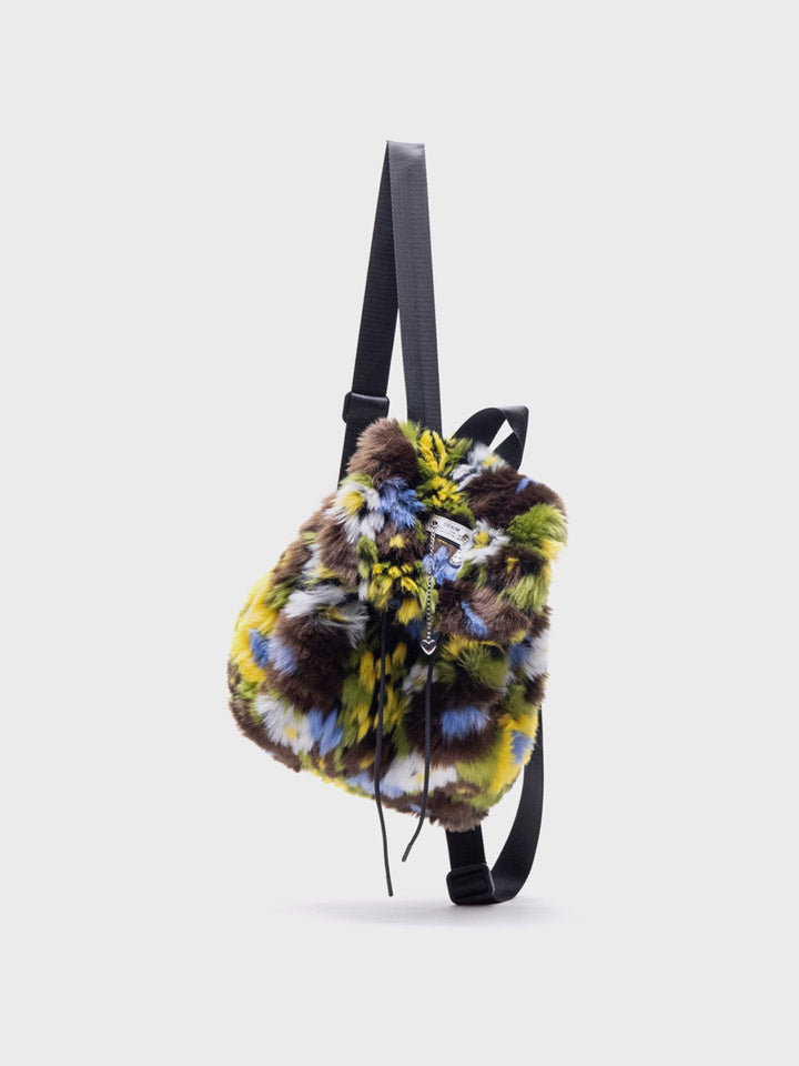 TALISHKO - Fleece Flower Backpack - streetwear fashion, outfit ideas - talishko.com