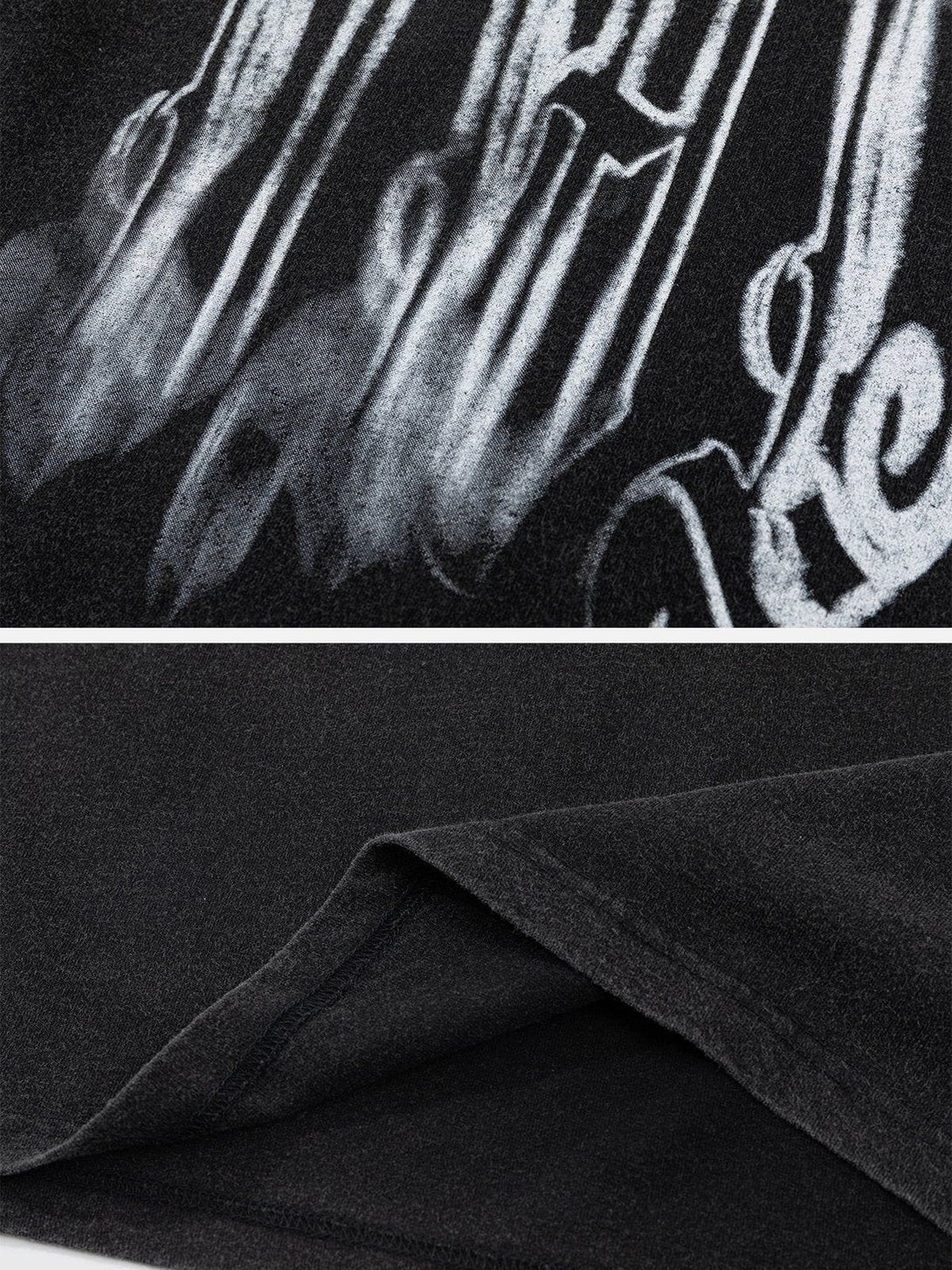 TALISHKO - Fuzzy Font Print Washed Tee - streetwear fashion, outfit ideas - talishko.com