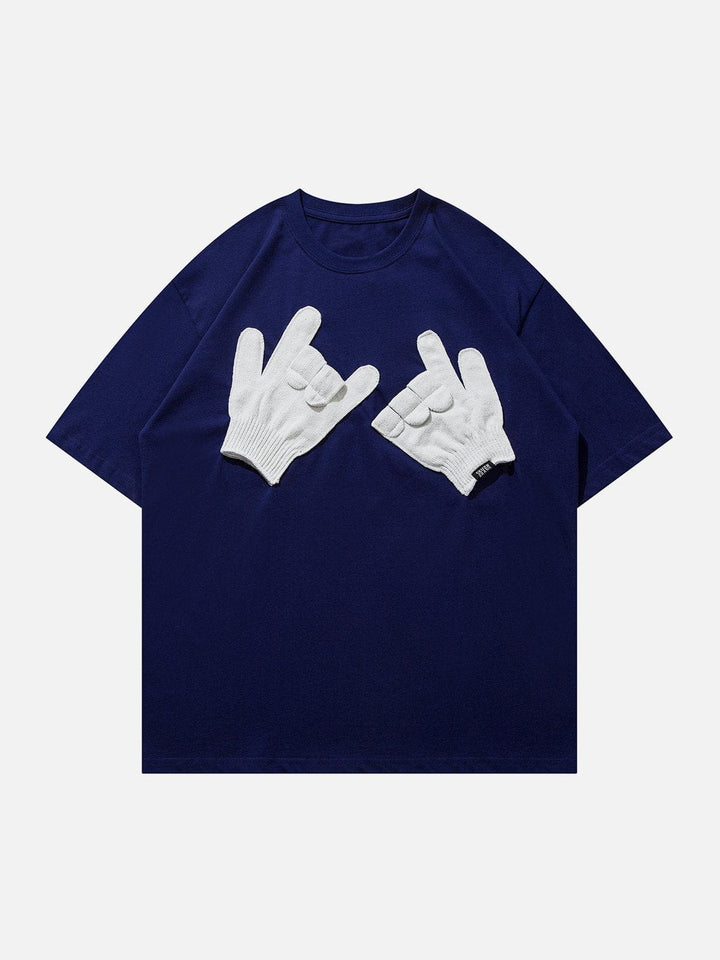 TALISHKO - Gloves Gestures Graphic Tee - streetwear fashion, outfit ideas - talishko.com