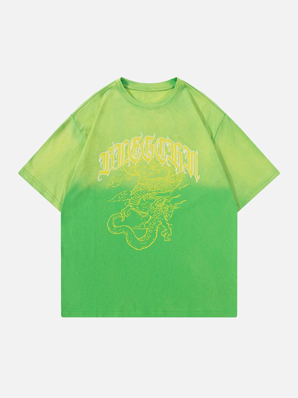 TALISHKO - Gradient Dragon Print Tee - streetwear fashion, outfit ideas - talishko.com