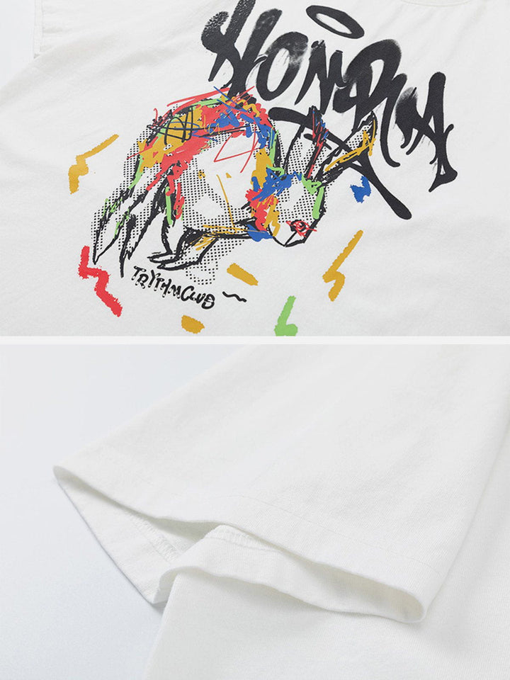 TALISHKO - Graffiti Print Tee - streetwear fashion, outfit ideas - talishko.com