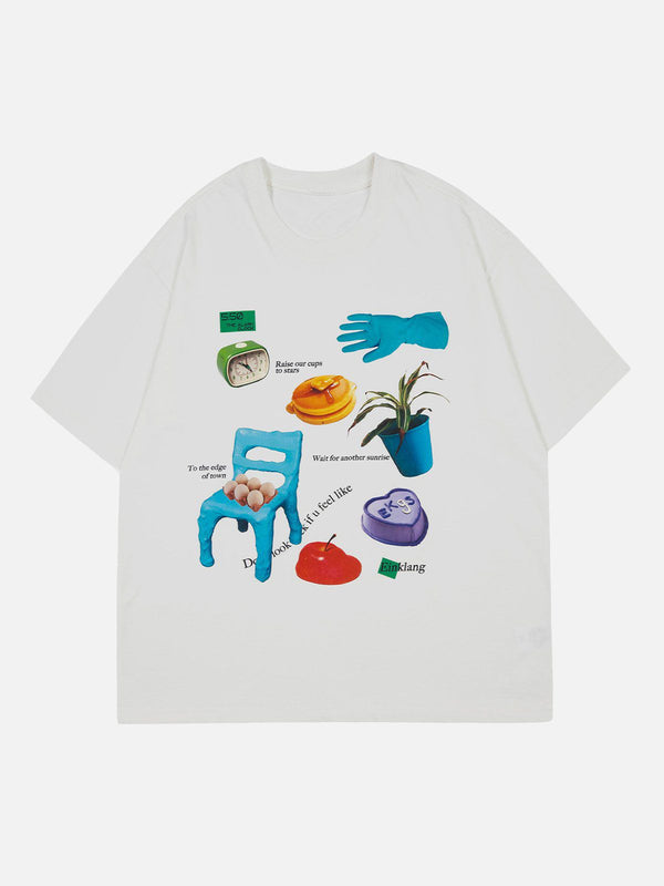 TALISHKO - Kitchen Ware Print Tee - streetwear fashion, outfit ideas - talishko.com