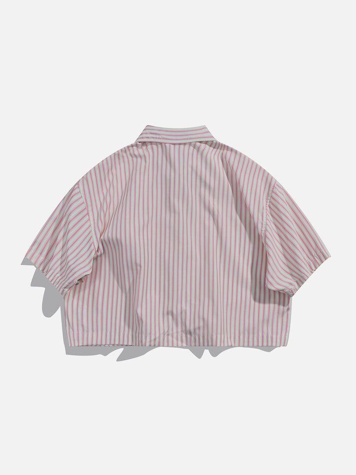 TALISHKO - Knitted Strawberry Stripe Tee - streetwear fashion, outfit ideas - talishko.com