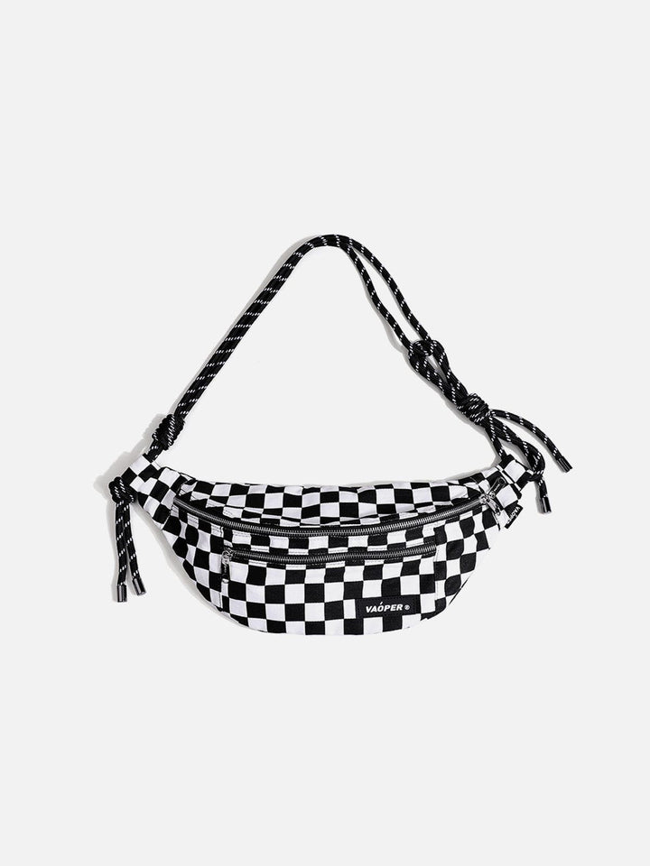 TALISHKO - Labeled Lattice Straps Bag - streetwear fashion, outfit ideas - talishko.com