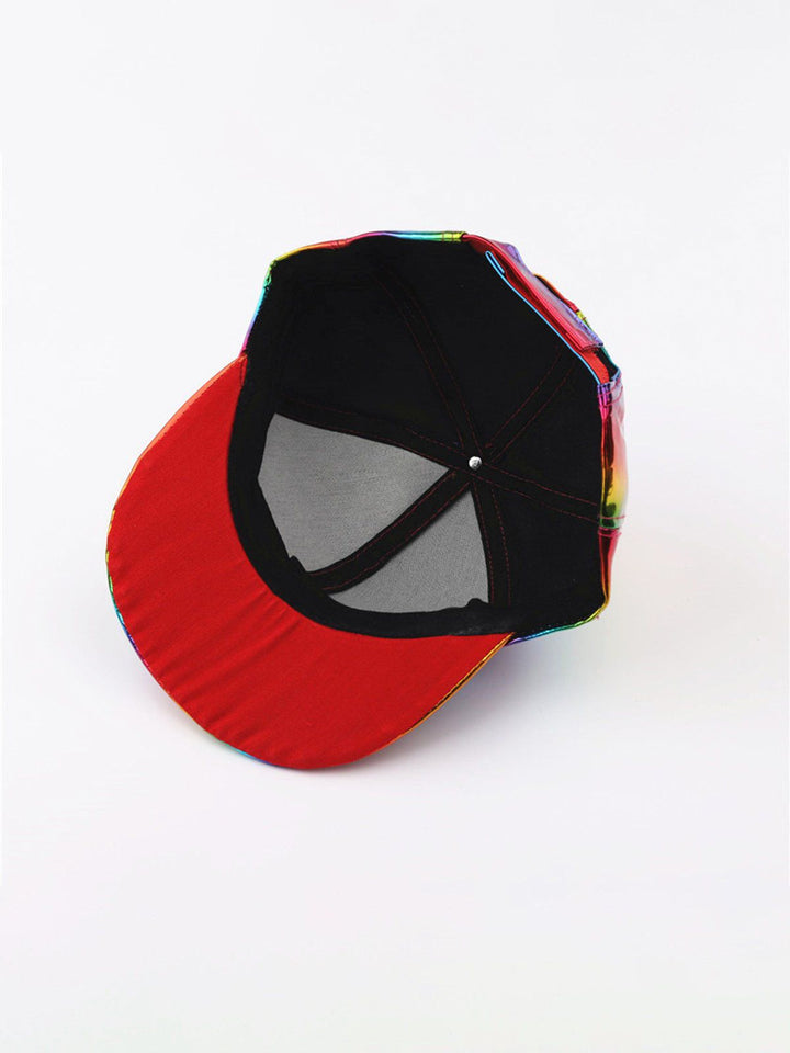 TALISHKO - Laser PU Rainbow Baseball Cap - streetwear fashion, outfit ideas - talishko.com