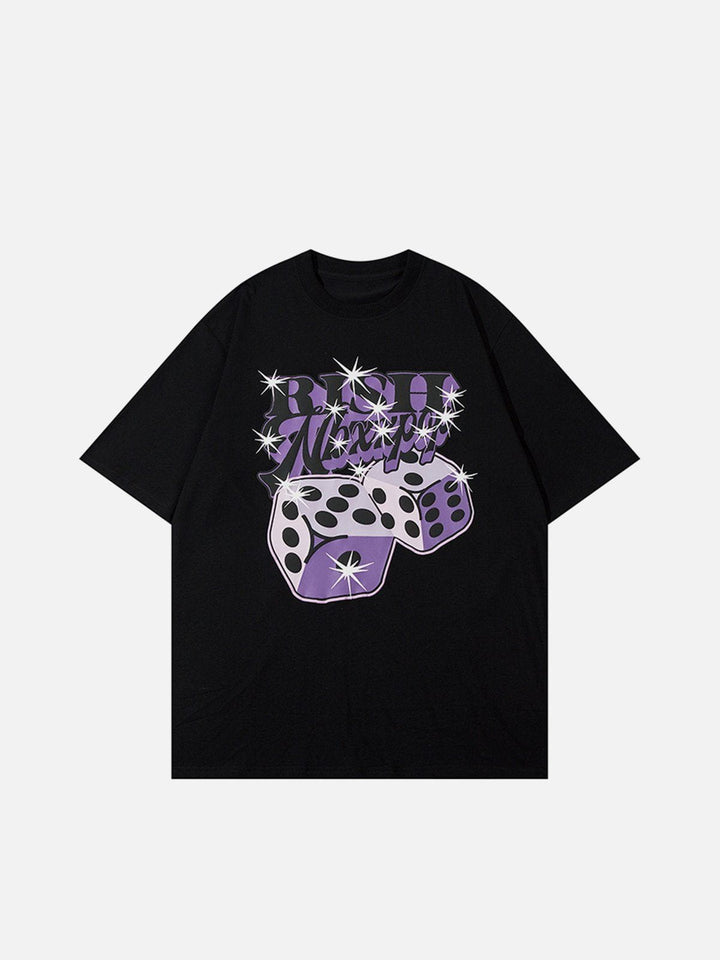 TALISHKO - Letter Dice Print Tee - streetwear fashion, outfit ideas - talishko.com