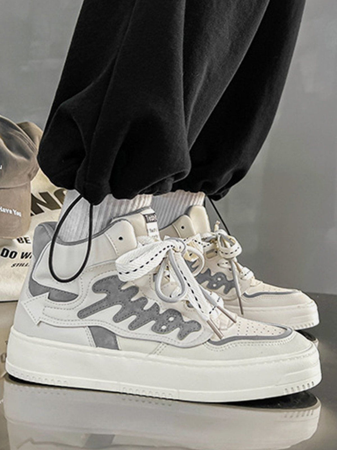 TALISHKO - Letter High Skate Shoes - streetwear fashion, outfit ideas - talishko.com