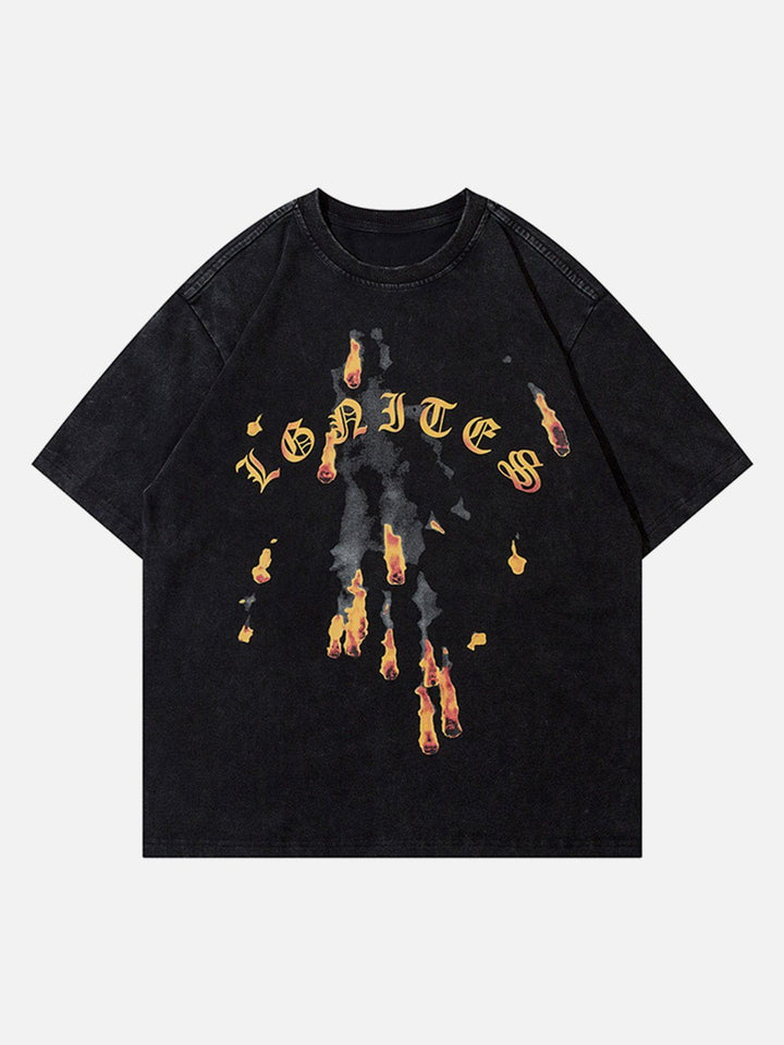 TALISHKO - Meteorite Flame Print Tee - streetwear fashion, outfit ideas - talishko.com