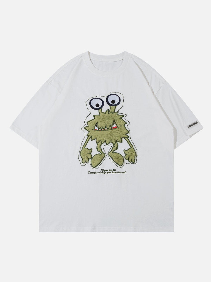 TALISHKO - Monster Embroidery Print Tee - streetwear fashion, outfit ideas - talishko.com