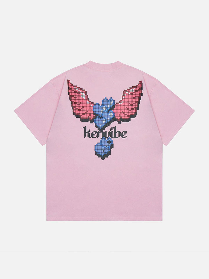 TALISHKO - Mosaic Pixel Heart Graphic Tee - streetwear fashion, outfit ideas - talishko.com