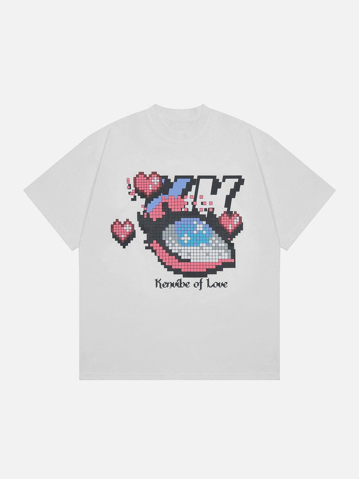 TALISHKO - Mosaic Pixel Heart Graphic Tee - streetwear fashion, outfit ideas - talishko.com