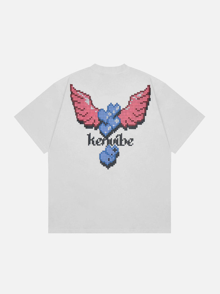 TALISHKO - Mosaic Pixel Heart Graphic Tee - streetwear fashion, outfit ideas - talishko.com