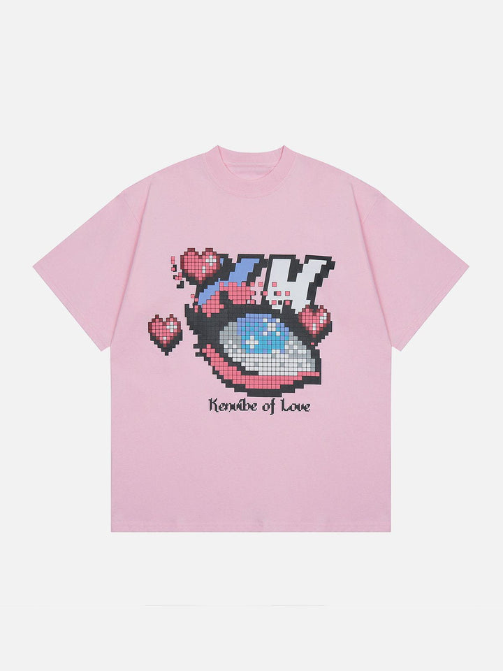 TALISHKO - Mosaic Pixel Heart Graphic Tee - streetwear fashion, outfit ideas - talishko.com